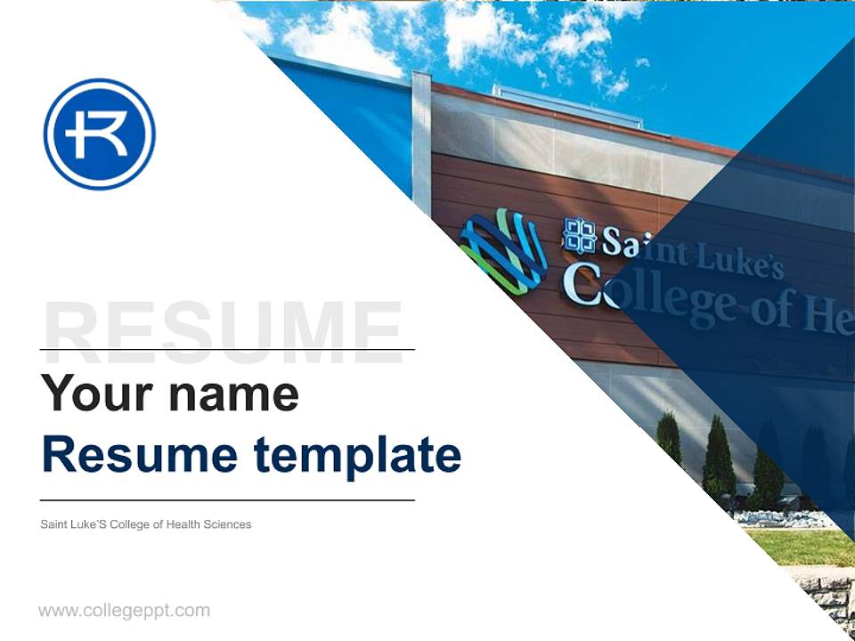 Saint Luke’S College of Health Sciences Resume PPT Template4:3 ratio PPT effect preview image5