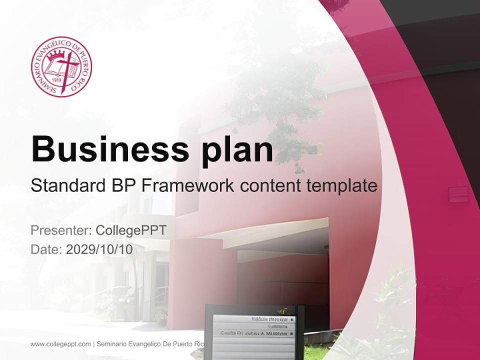 Seminario Evangelico De Puerto Rico Competition/Entrepreneurship Contest PPT Template4:3 ratio PPT effect preview image9