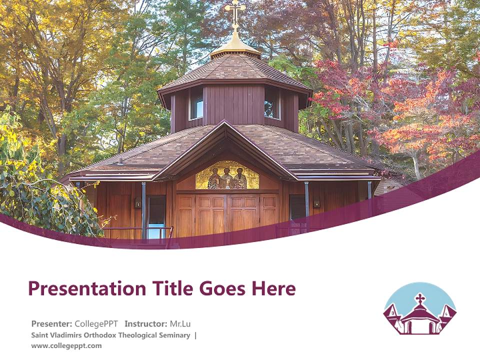 Saint Vladimirs Orthodox Theological Seminary Course/Courseware Creation PPT Template4:3 ratio PPT effect preview image5