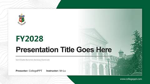 Saint Charles Borromeo Seminary-Overbrook Academic Presentation/Research Findings Report PPT Template