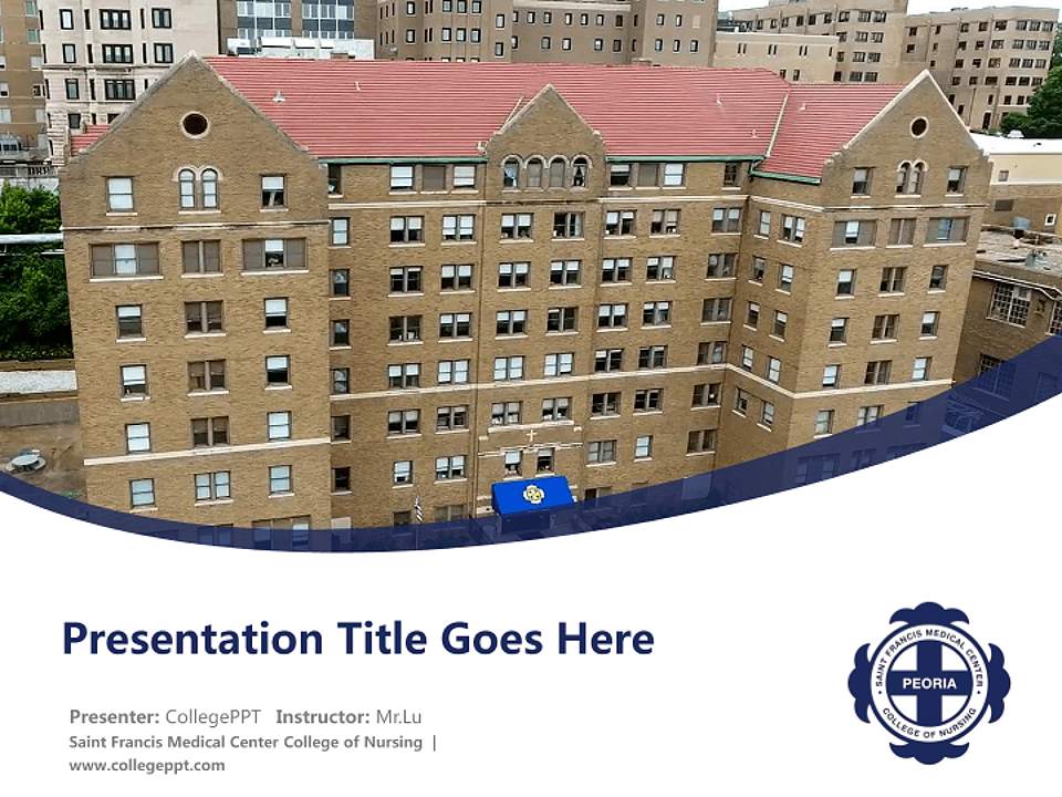 Saint Francis Medical Center College of Nursing Course/Courseware Creation PPT Template4:3 ratio PPT effect preview image5