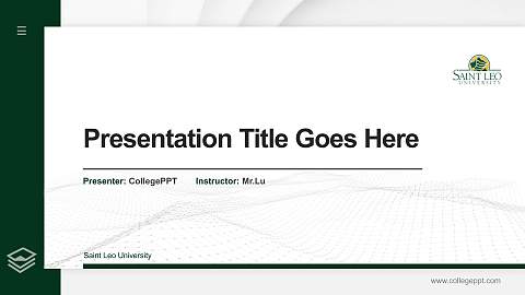 Saint Leo University Thesis Proposal/Graduation Defense PPT Template