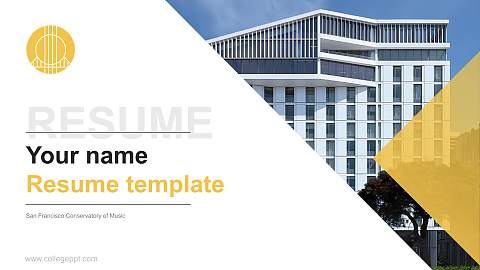 San Francisco Conservatory of Music Resume PPT Template