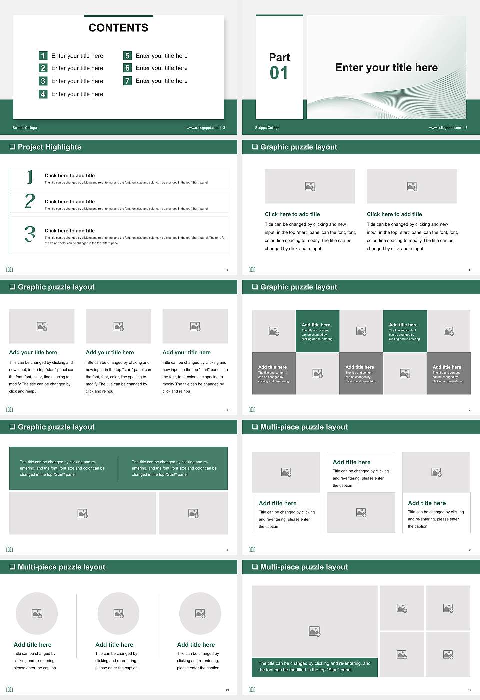 Scripps College General Purpose PPT Template16:9 ratio PPT effect preview image2