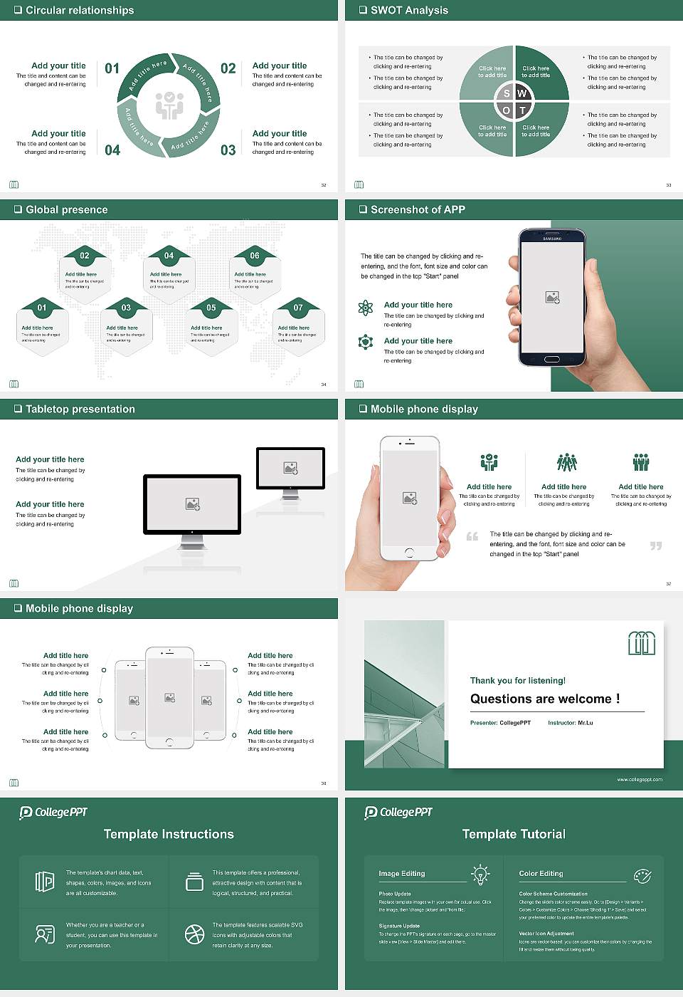 Scripps College General Purpose PPT Template16:9 ratio PPT effect preview image5