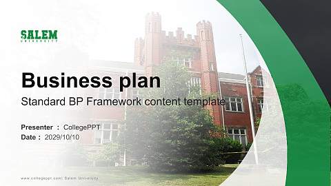 Salem University Competition/Entrepreneurship Contest PPT Template
