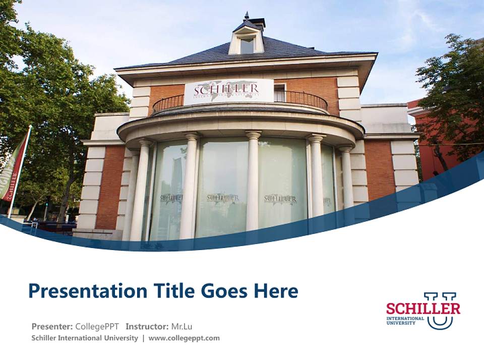 Schiller International University Course/Courseware Creation PPT Template4:3 ratio PPT effect preview image5