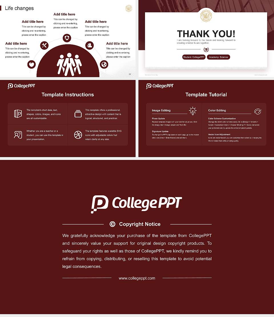 Schreiner University National Scholarship Defense PPT Template16:9 ratio PPT effect preview image4