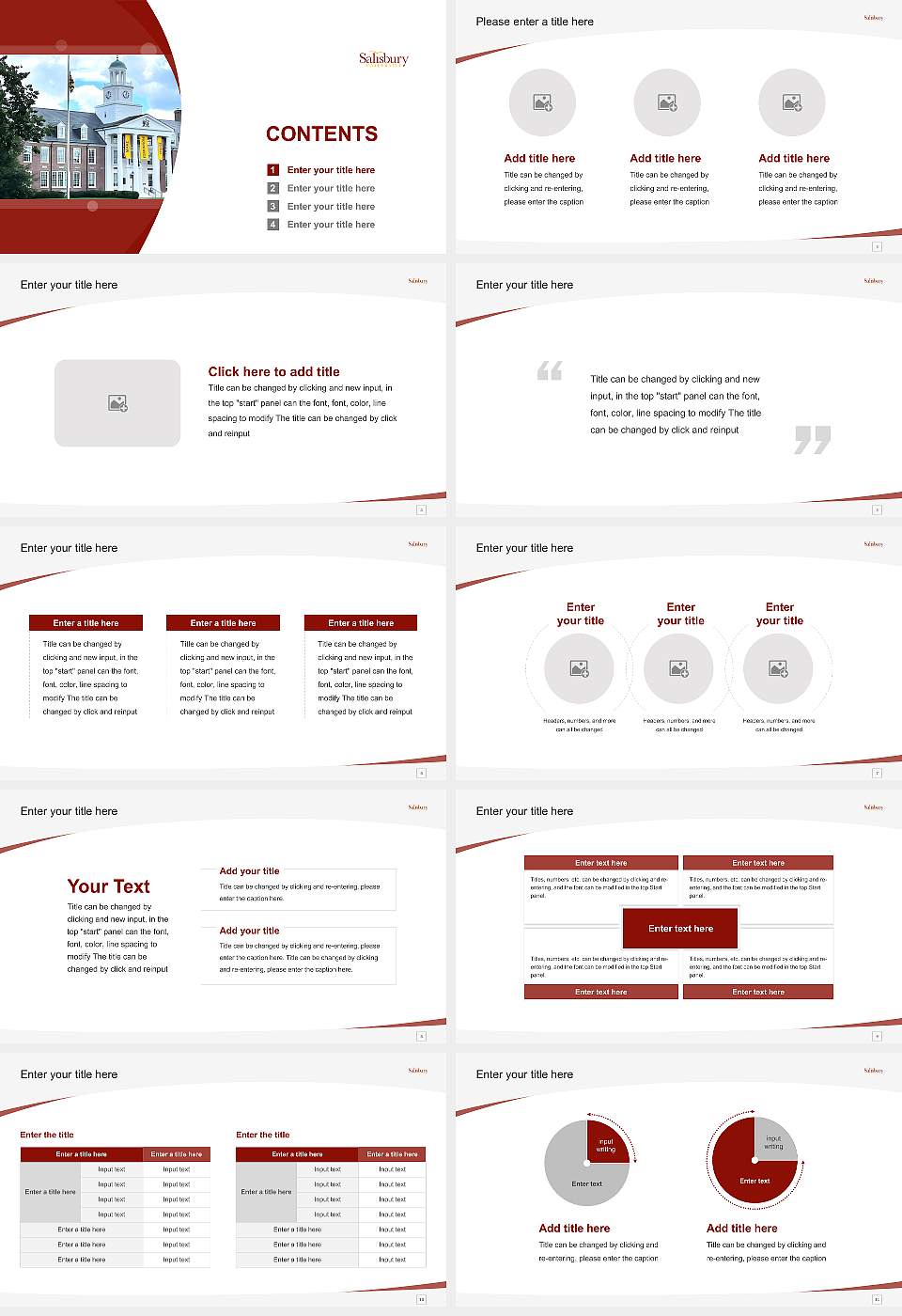 Salisbury University Course/Courseware Creation PPT Template16:9 ratio PPT effect preview image2