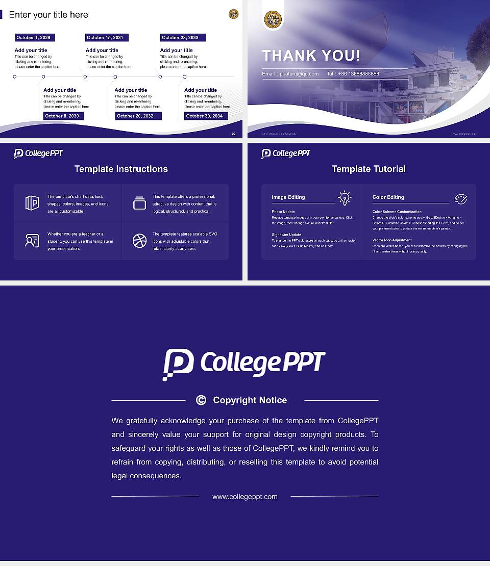 San Francisco State University Lecture Sharing and Networking Event PPT Template16:9 ratio PPT effect preview image4