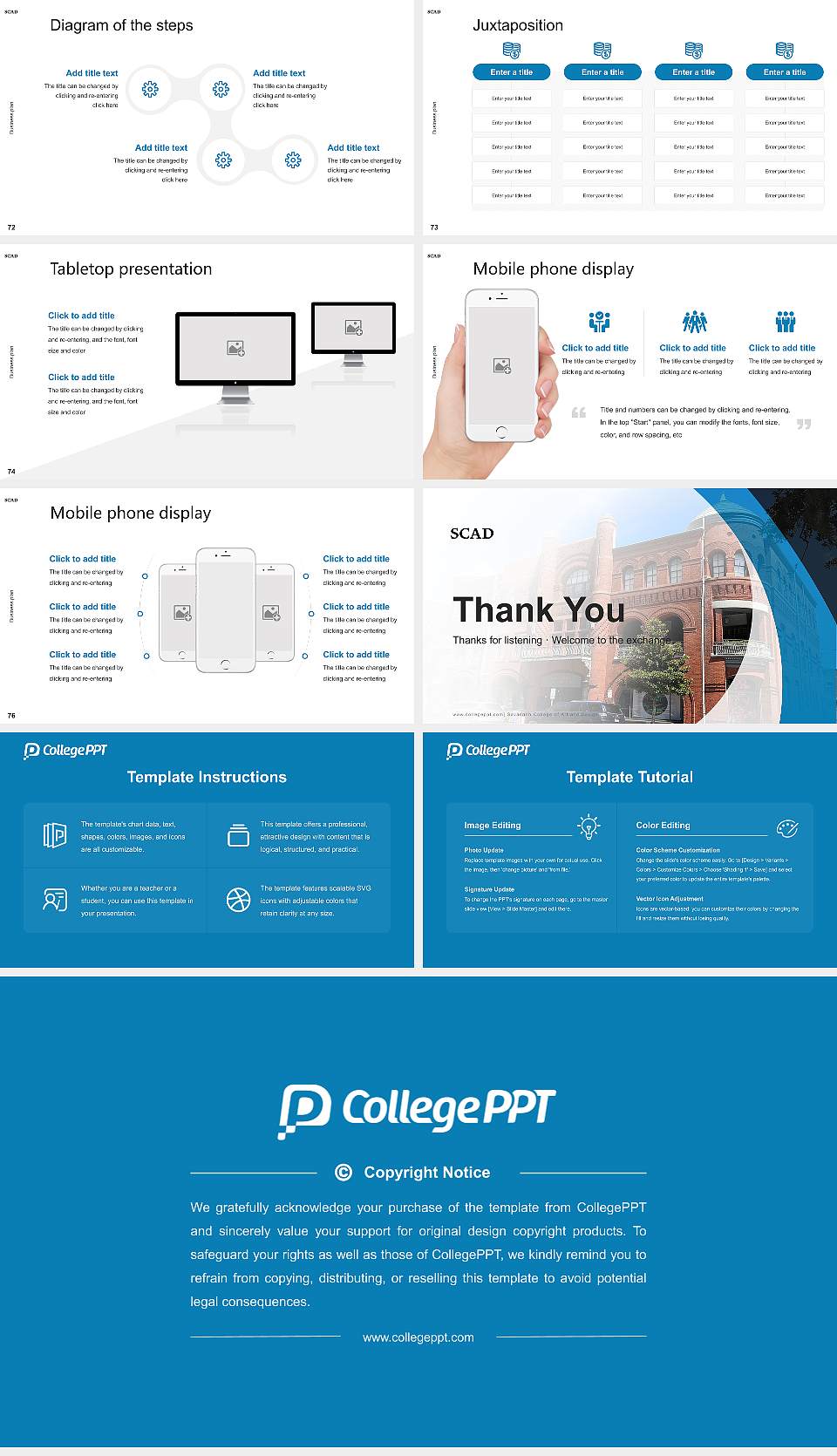 Savannah College of Art and Design Competition/Entrepreneurship Contest PPT Template16:9 ratio PPT effect preview image9