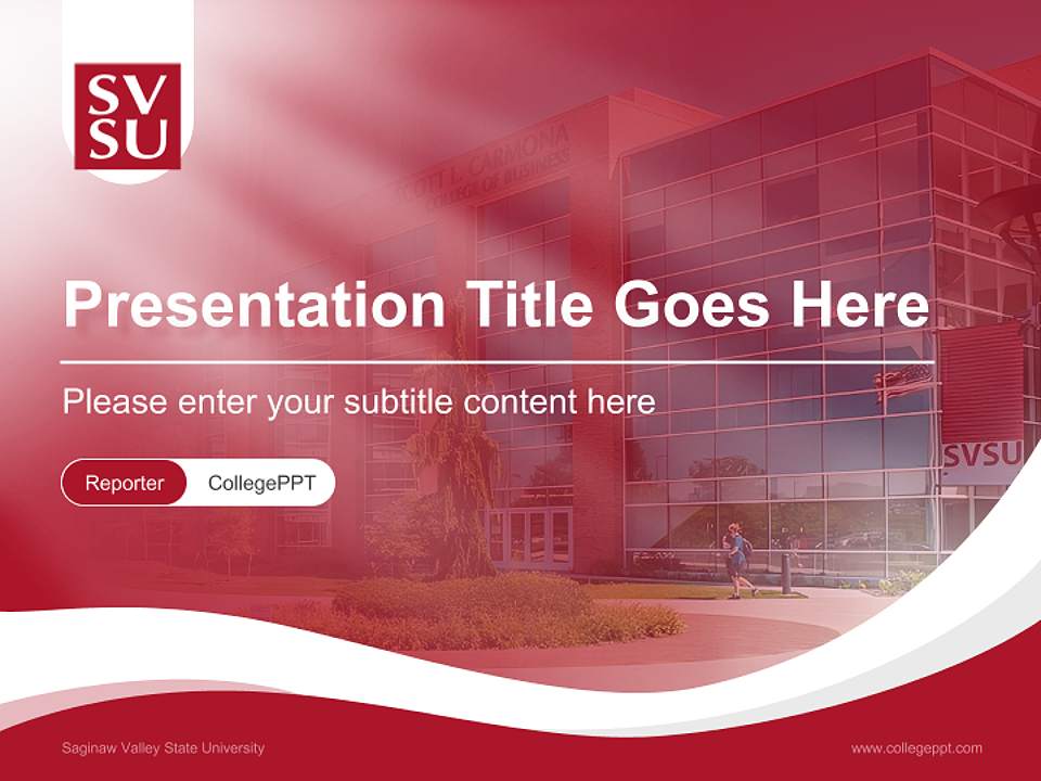 Saginaw Valley State University Lecture Sharing and Networking Event PPT Template4:3 ratio PPT effect preview image4