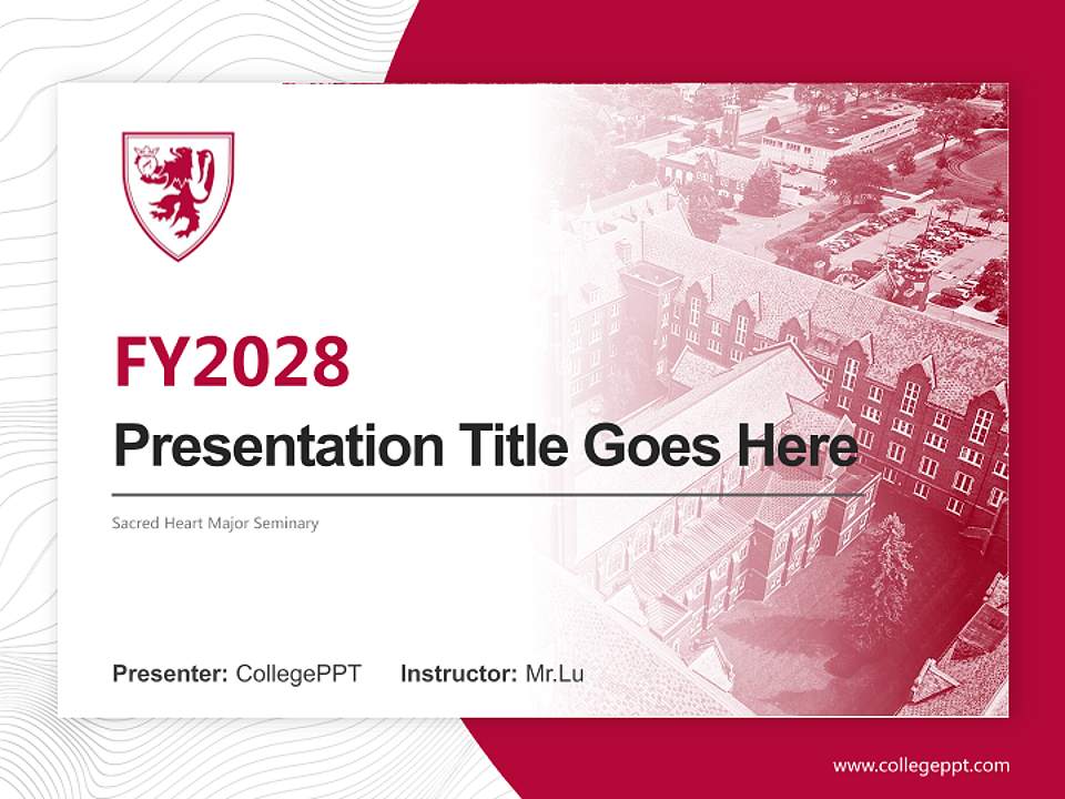 Sacred Heart Major Seminary Academic Presentation/Research Findings Report PPT Template4:3 ratio PPT effect preview image5