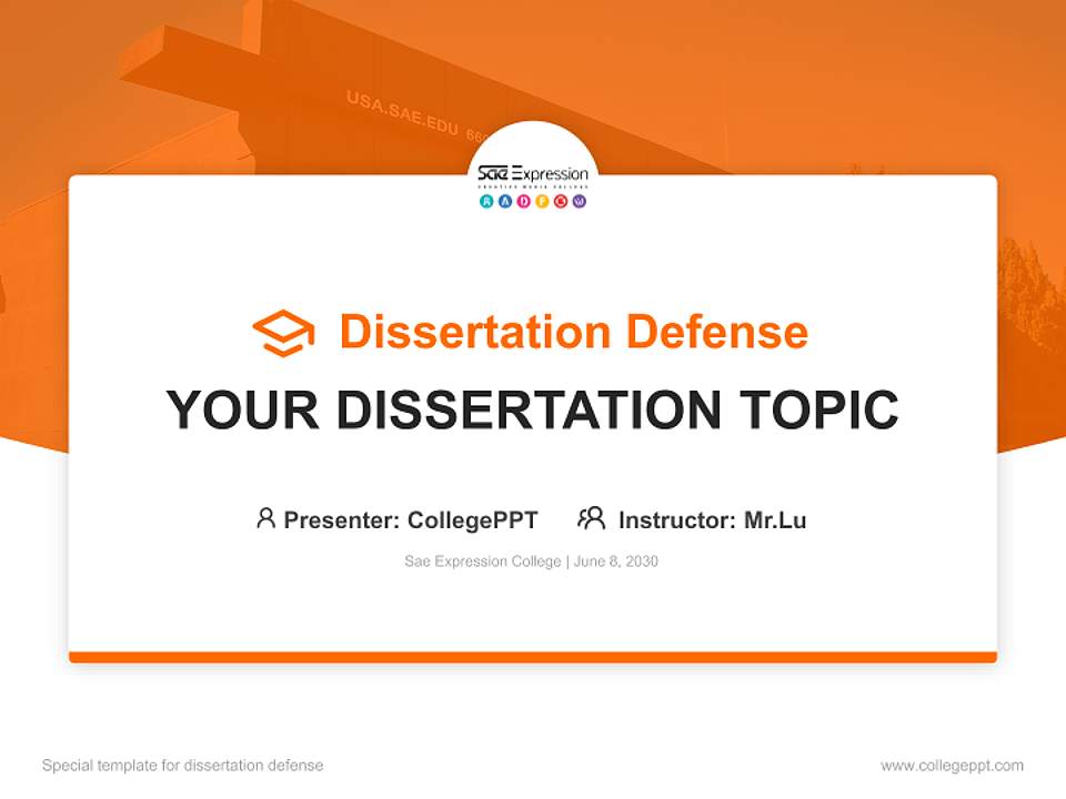 Sae Expression College Graduation Thesis Defense PPT Template4:3 ratio PPT effect preview image7