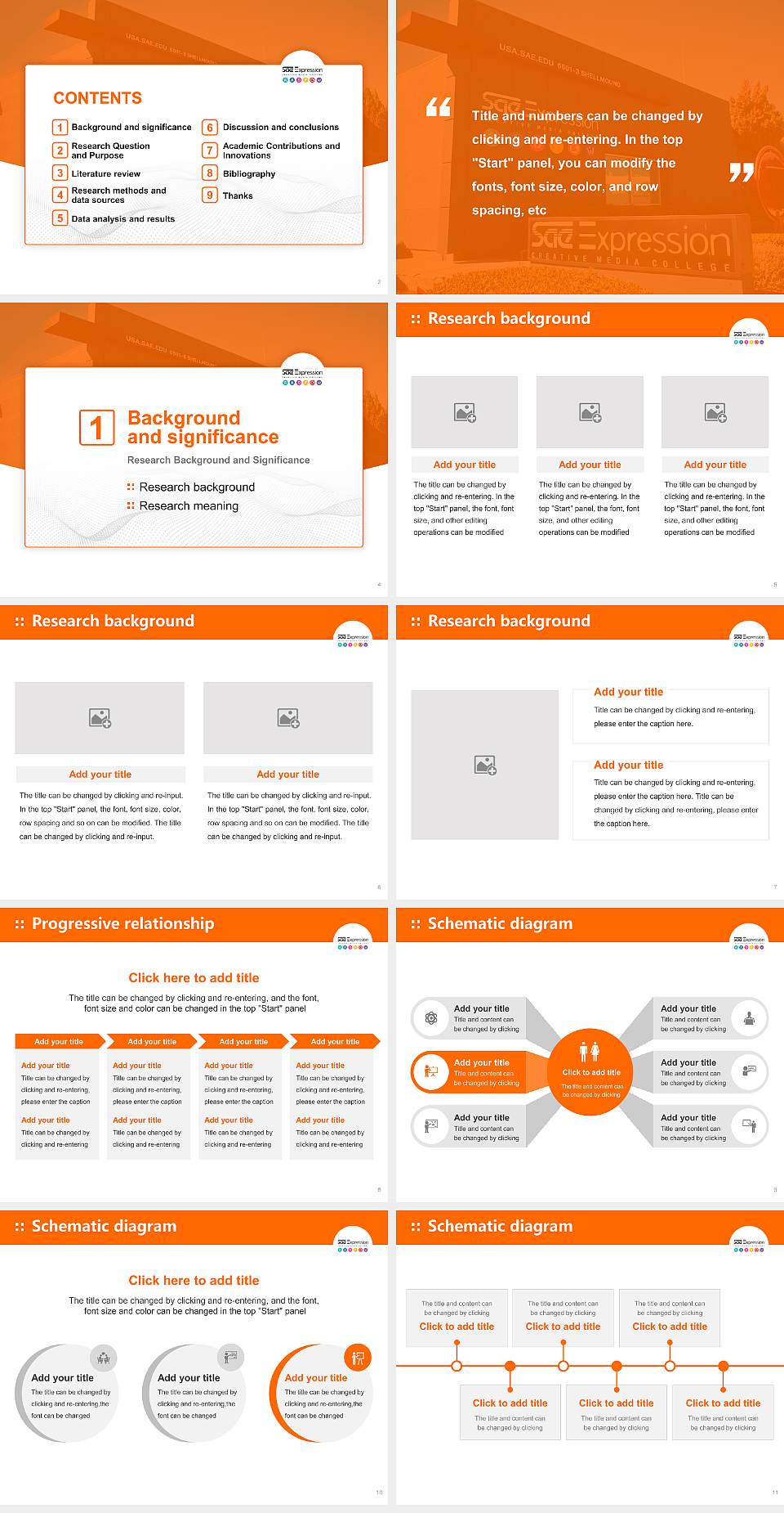 Sae Expression College Graduation Thesis Defense PPT Template4:3 ratio PPT effect preview image2