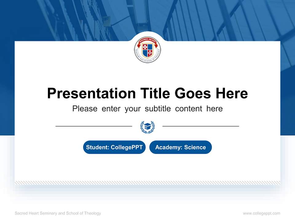 Sacred Heart Seminary and School of Theology National Scholarship Defense PPT Template4:3 ratio PPT effect preview image4