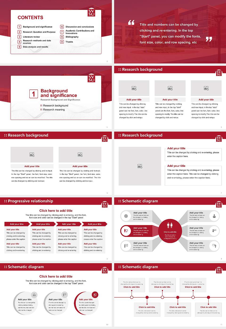 Saginaw Valley State University Graduation Thesis Defense PPT Template16:9 ratio PPT effect preview image2