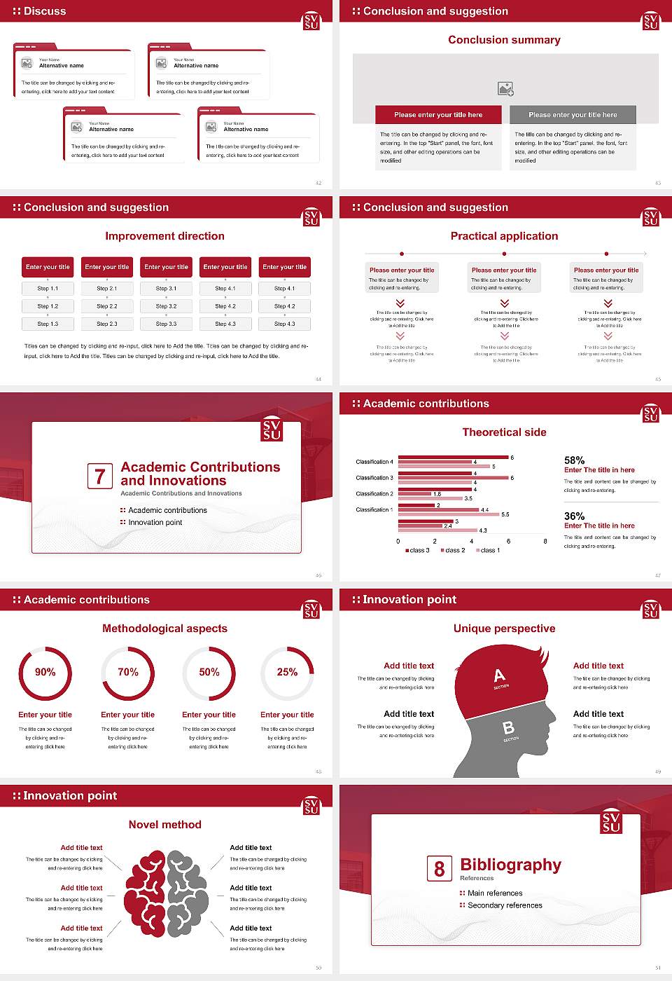 Saginaw Valley State University Graduation Thesis Defense PPT Template16:9 ratio PPT effect preview image6