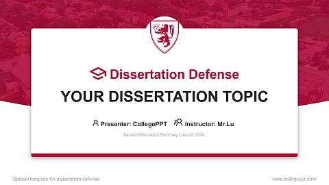 Sacred Heart Major Seminary Graduation Thesis Defense PPT Template