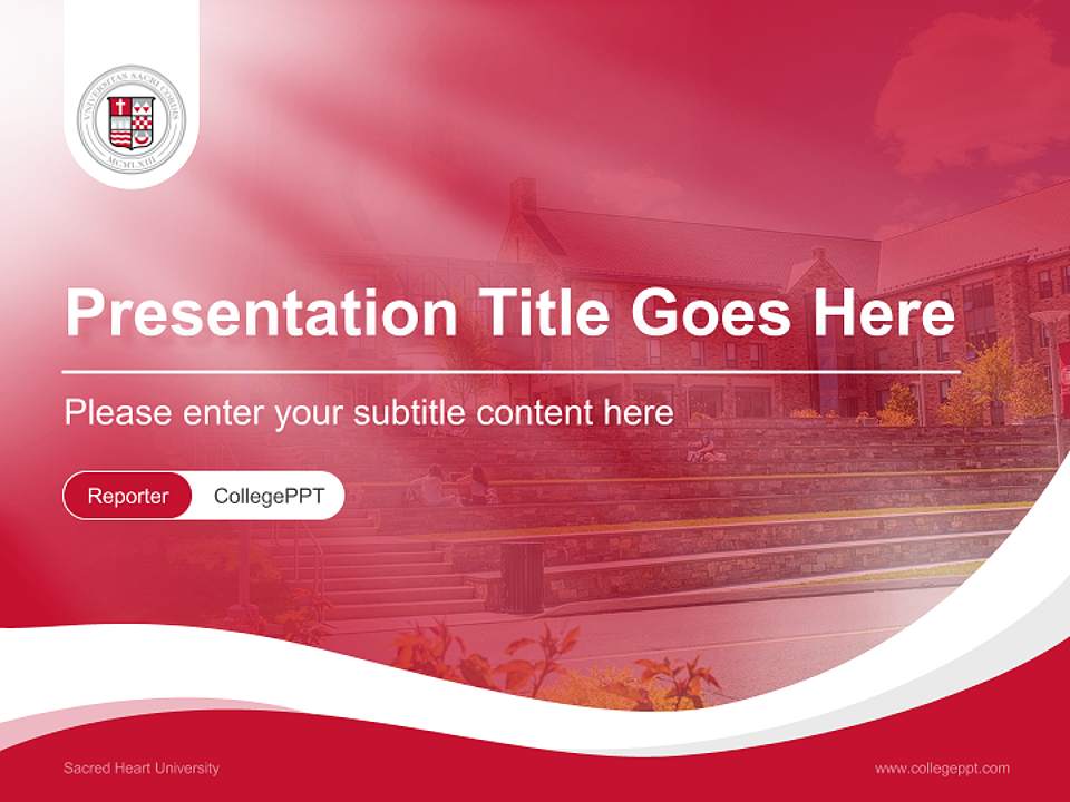 Sacred Heart University Lecture Sharing and Networking Event PPT Template4:3 ratio PPT effect preview image4