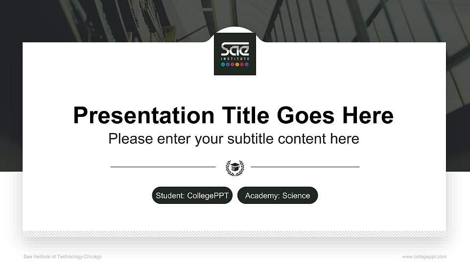 Sae Institute of Technology-Chicago National Scholarship Defense PPT Template16:9 ratio PPT effect preview image