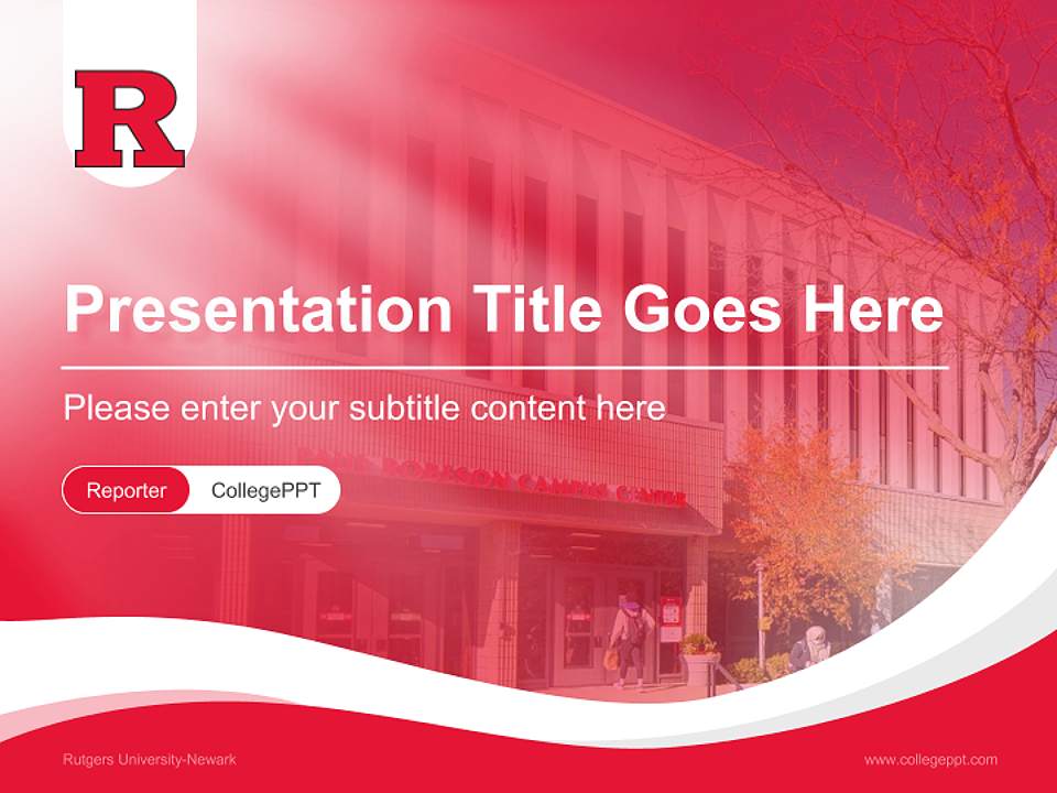 Rutgers University-Newark Lecture Sharing and Networking Event PPT Template4:3 ratio PPT effect preview image4