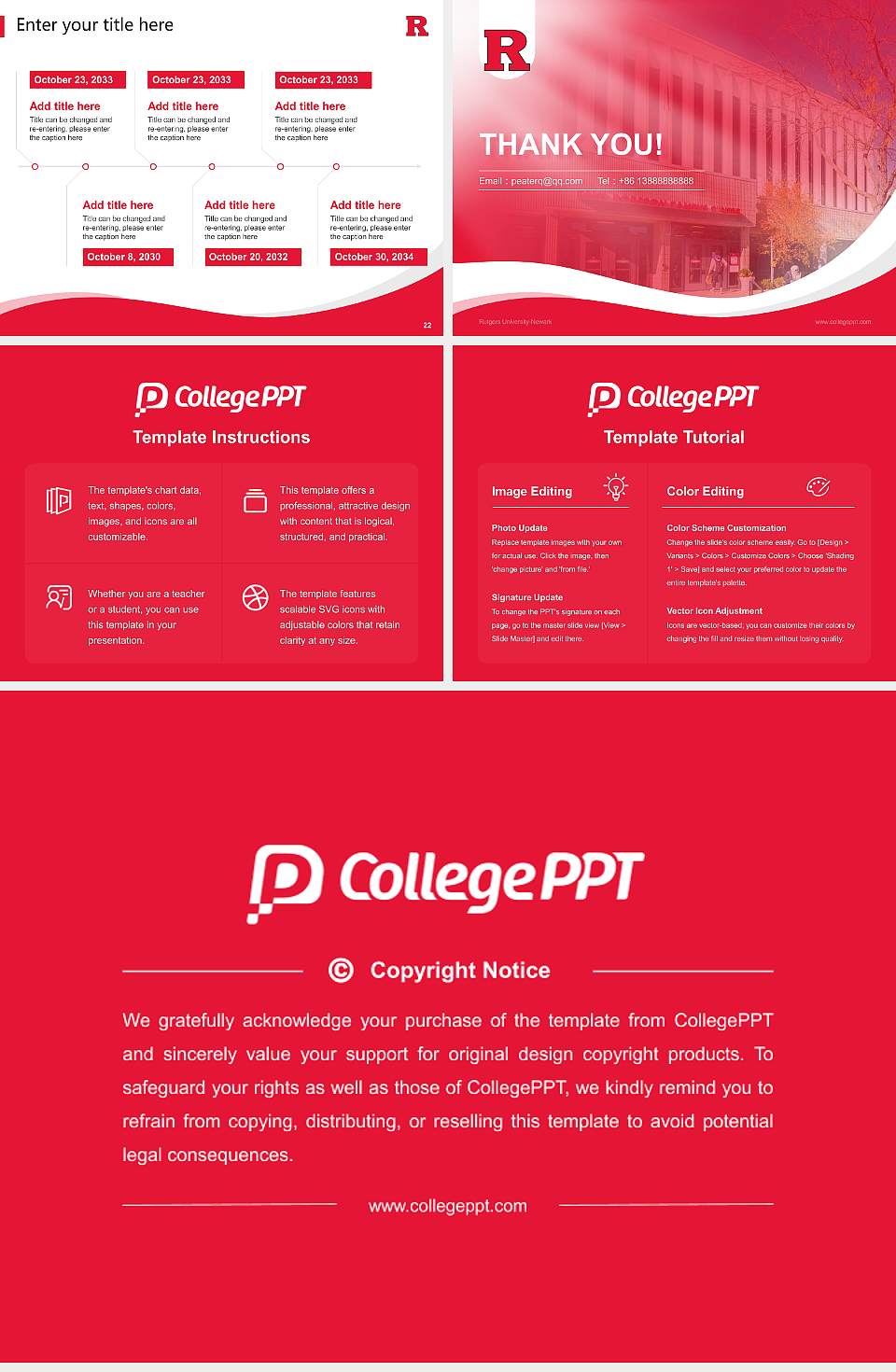 Rutgers University-Newark Lecture Sharing and Networking Event PPT Template4:3 ratio PPT effect preview image4