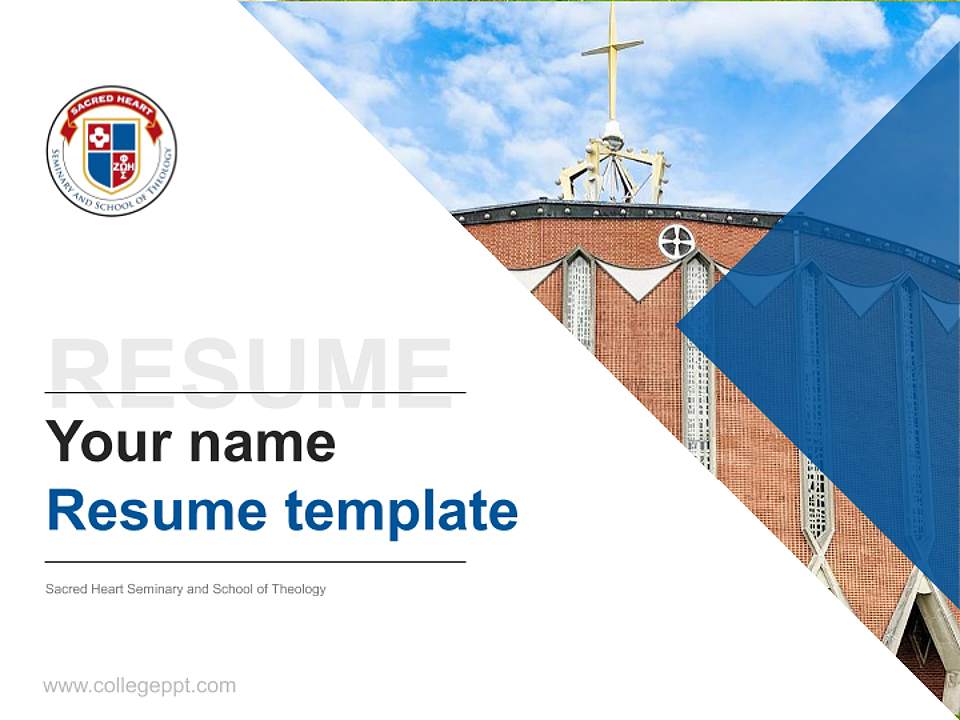 Sacred Heart Seminary and School of Theology Resume PPT Template4:3 ratio PPT effect preview image5