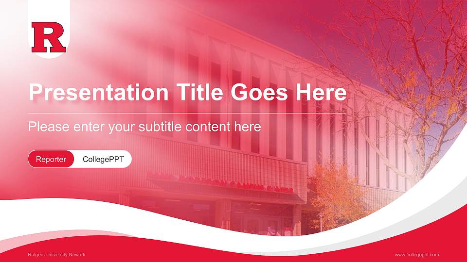 Rutgers University-Newark Lecture Sharing and Networking Event PPT Template16:9 ratio PPT effect preview image