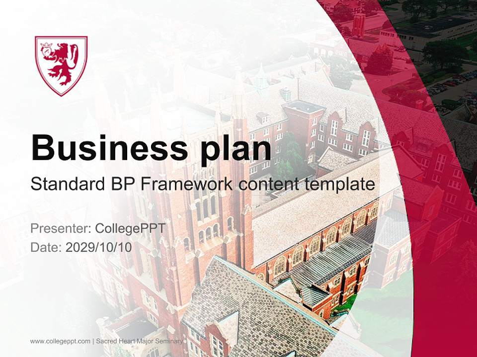 Sacred Heart Major Seminary Competition/Entrepreneurship Contest PPT Template4:3 ratio PPT effect preview image9