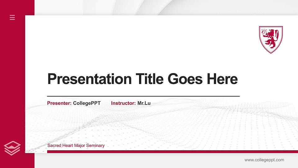 Sacred Heart Major Seminary Thesis Proposal/Graduation Defense PPT Template16:9 ratio PPT effect preview image