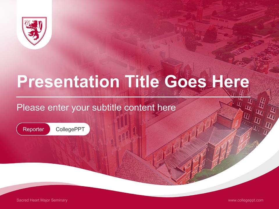 Sacred Heart Major Seminary Lecture Sharing and Networking Event PPT Template4:3 ratio PPT effect preview image4