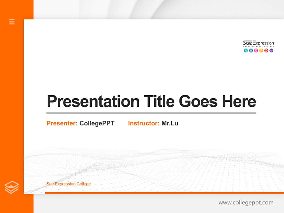 Sae Expression College Thesis Proposal/Graduation Defense PPT Template4:3 ratio PPT effect preview image5
