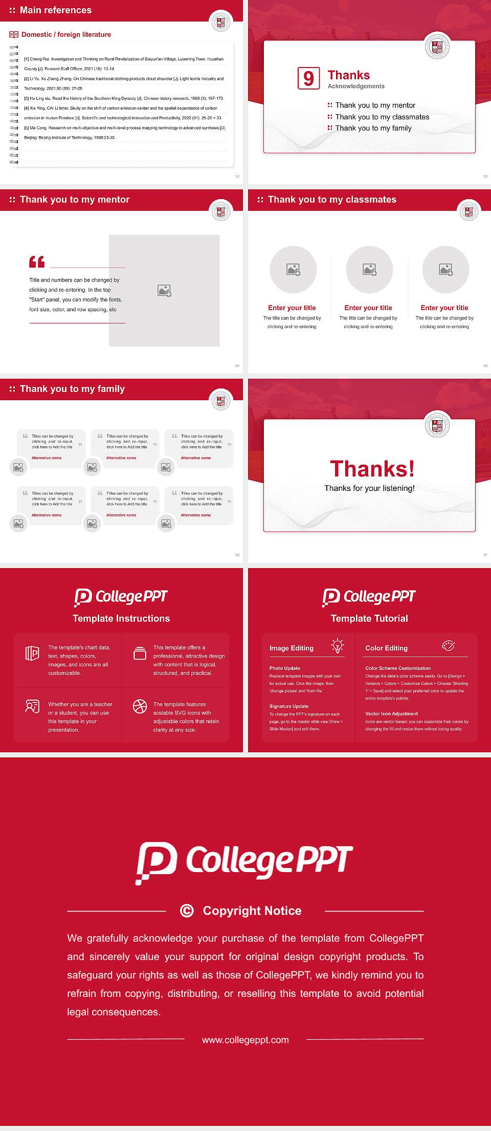 Sacred Heart University Graduation Thesis Defense PPT Template4:3 ratio PPT effect preview image7