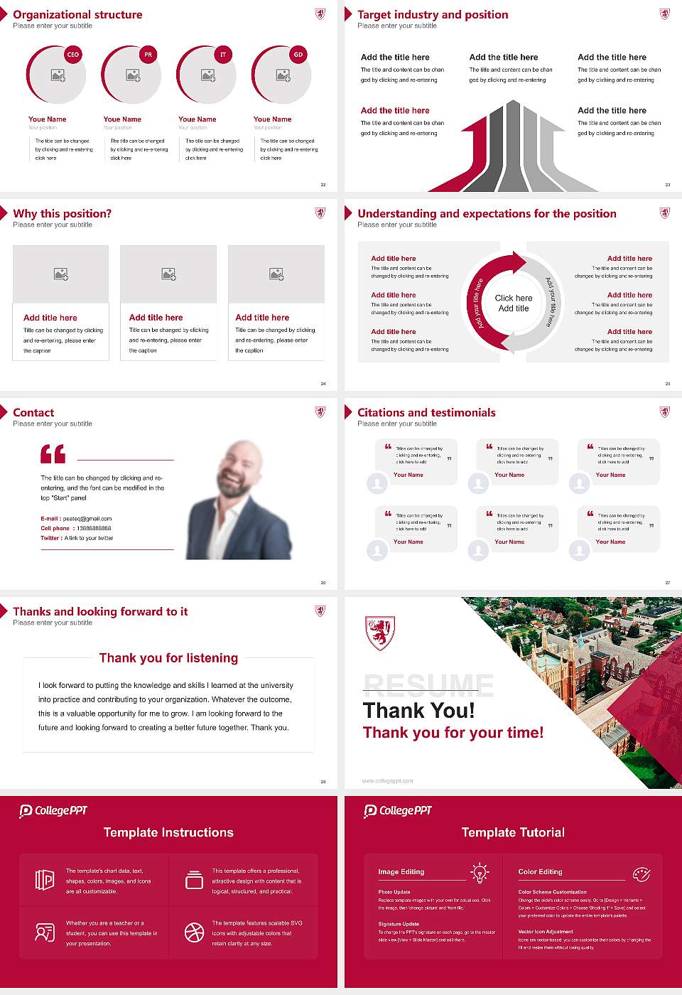 Sacred Heart Major Seminary Resume PPT Template16:9 ratio PPT effect preview image4