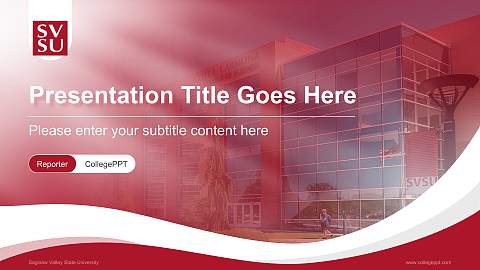 Saginaw Valley State University Lecture Sharing and Networking Event PPT Template