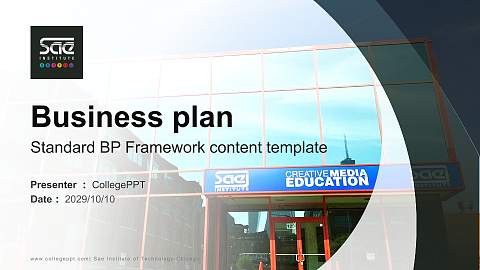 Sae Institute of Technology-Chicago Competition/Entrepreneurship Contest PPT Template