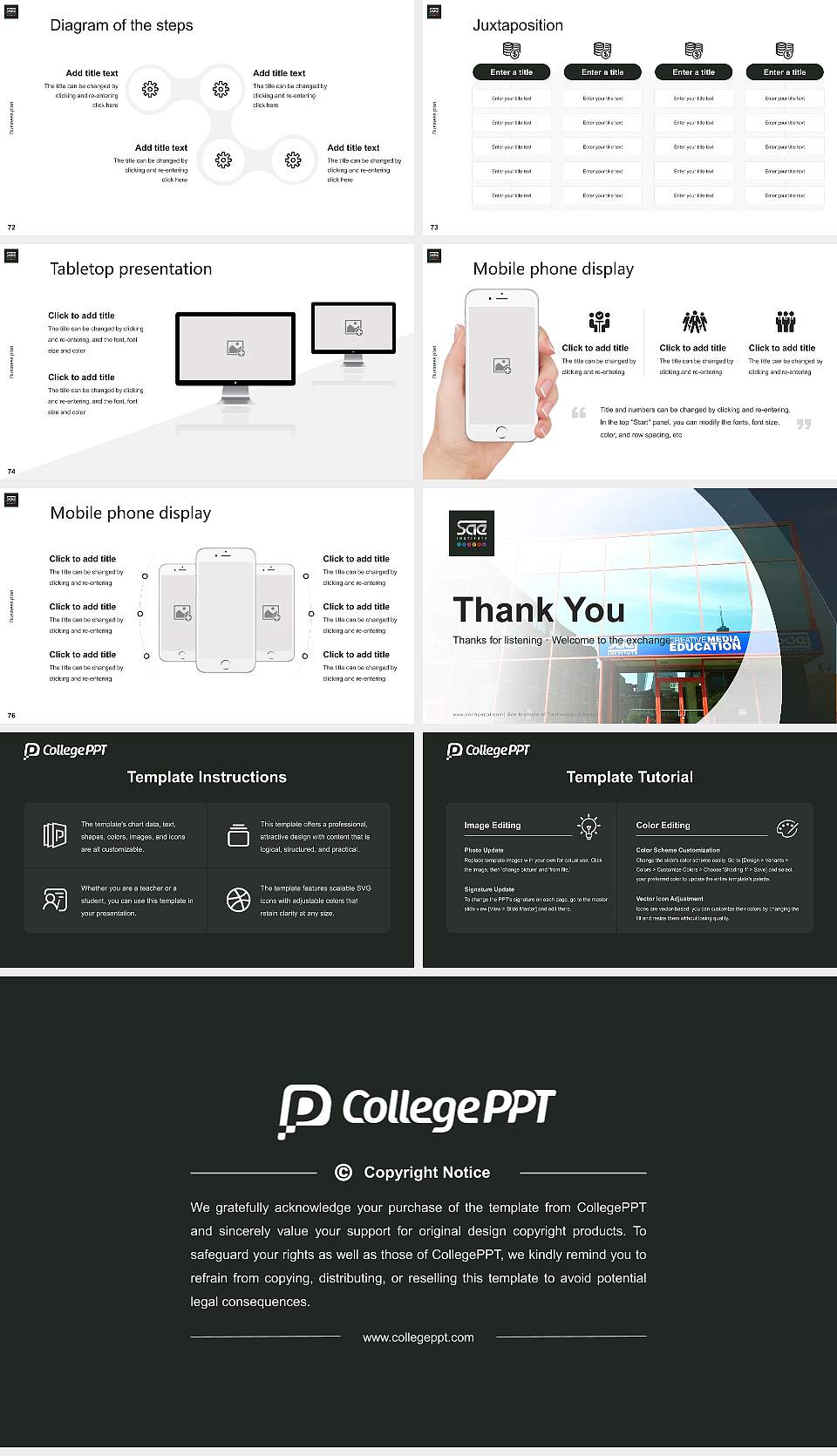 Sae Institute of Technology-Chicago Competition/Entrepreneurship Contest PPT Template16:9 ratio PPT effect preview image9