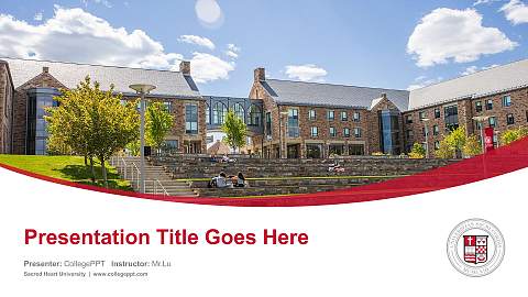 Sacred Heart University Course/Courseware Creation PPT Template