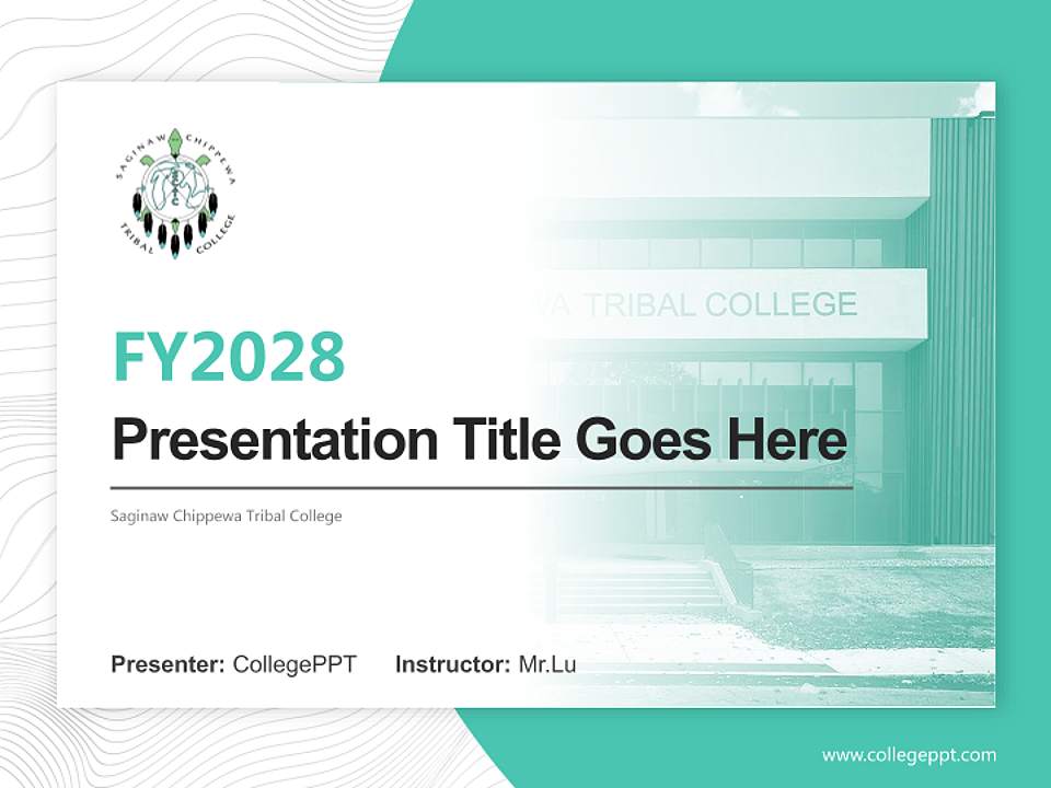 Saginaw Chippewa Tribal College Academic Presentation/Research Findings Report PPT Template4:3 ratio PPT effect preview image5