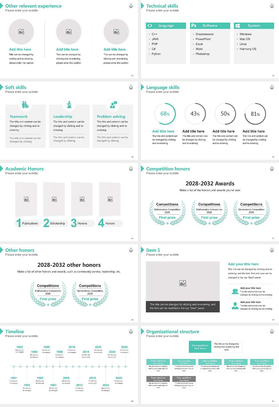 Saginaw Chippewa Tribal College Resume PPT Template16:9 ratio PPT effect preview image3