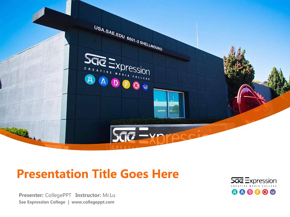 Sae Expression College Course/Courseware Creation PPT Template4:3 ratio PPT effect preview image5