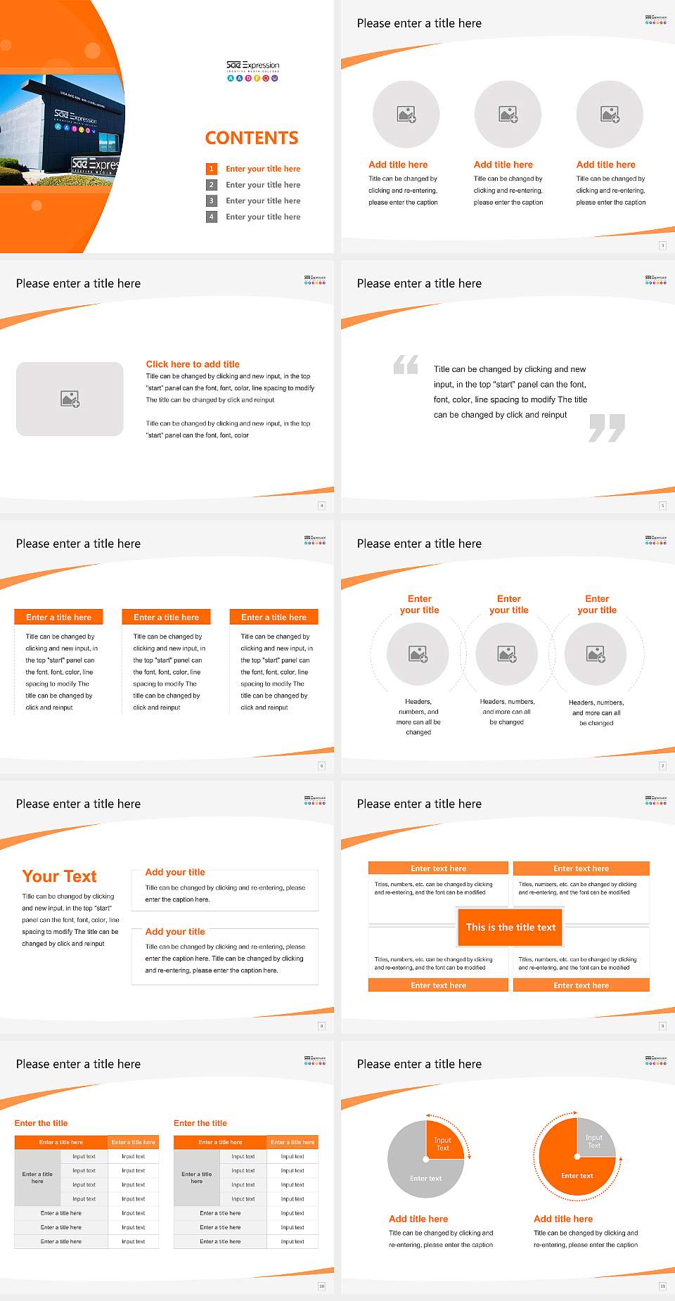 Sae Expression College Course/Courseware Creation PPT Template4:3 ratio PPT effect preview image2