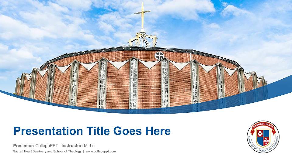 Sacred Heart Seminary and School of Theology Course/Courseware Creation PPT Template16:9 ratio PPT effect preview image