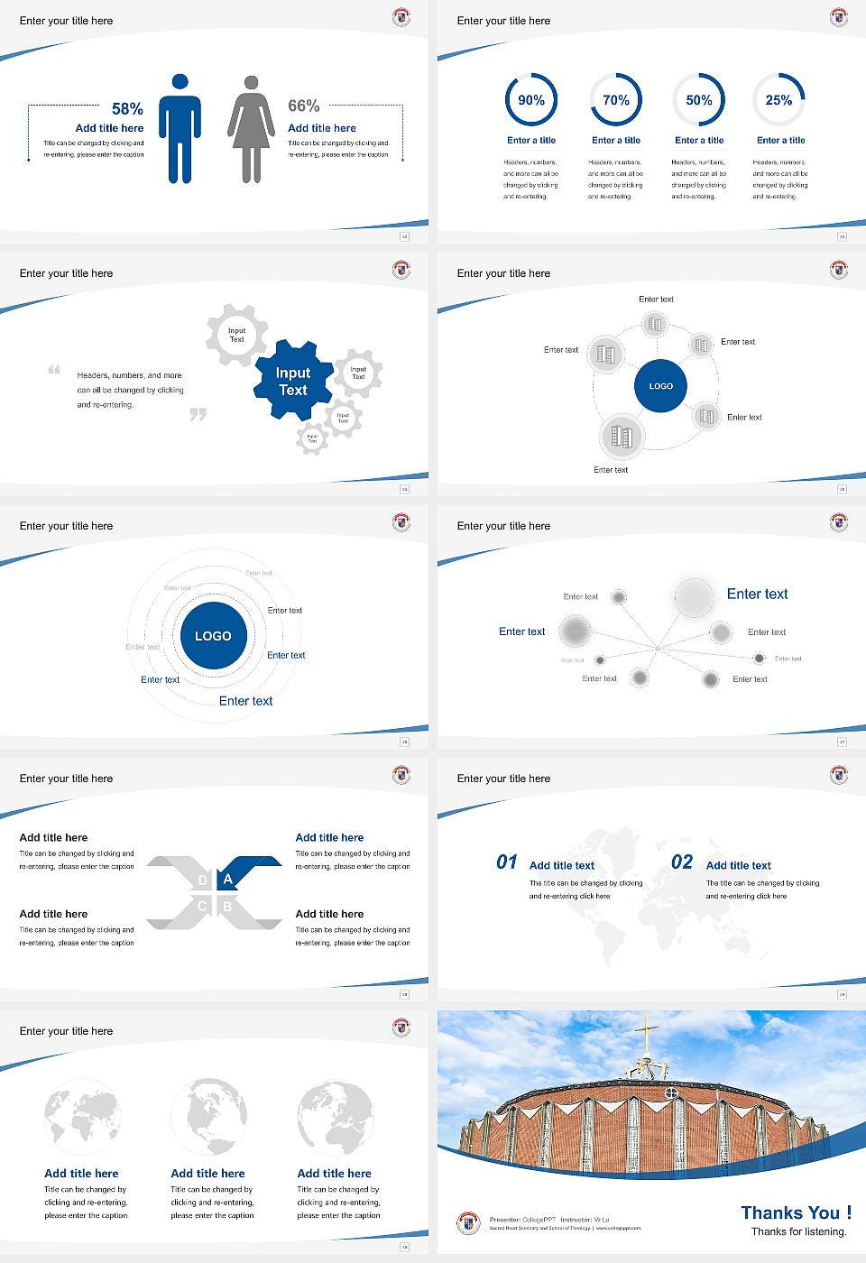 Sacred Heart Seminary and School of Theology Course/Courseware Creation PPT Template16:9 ratio PPT effect preview image4