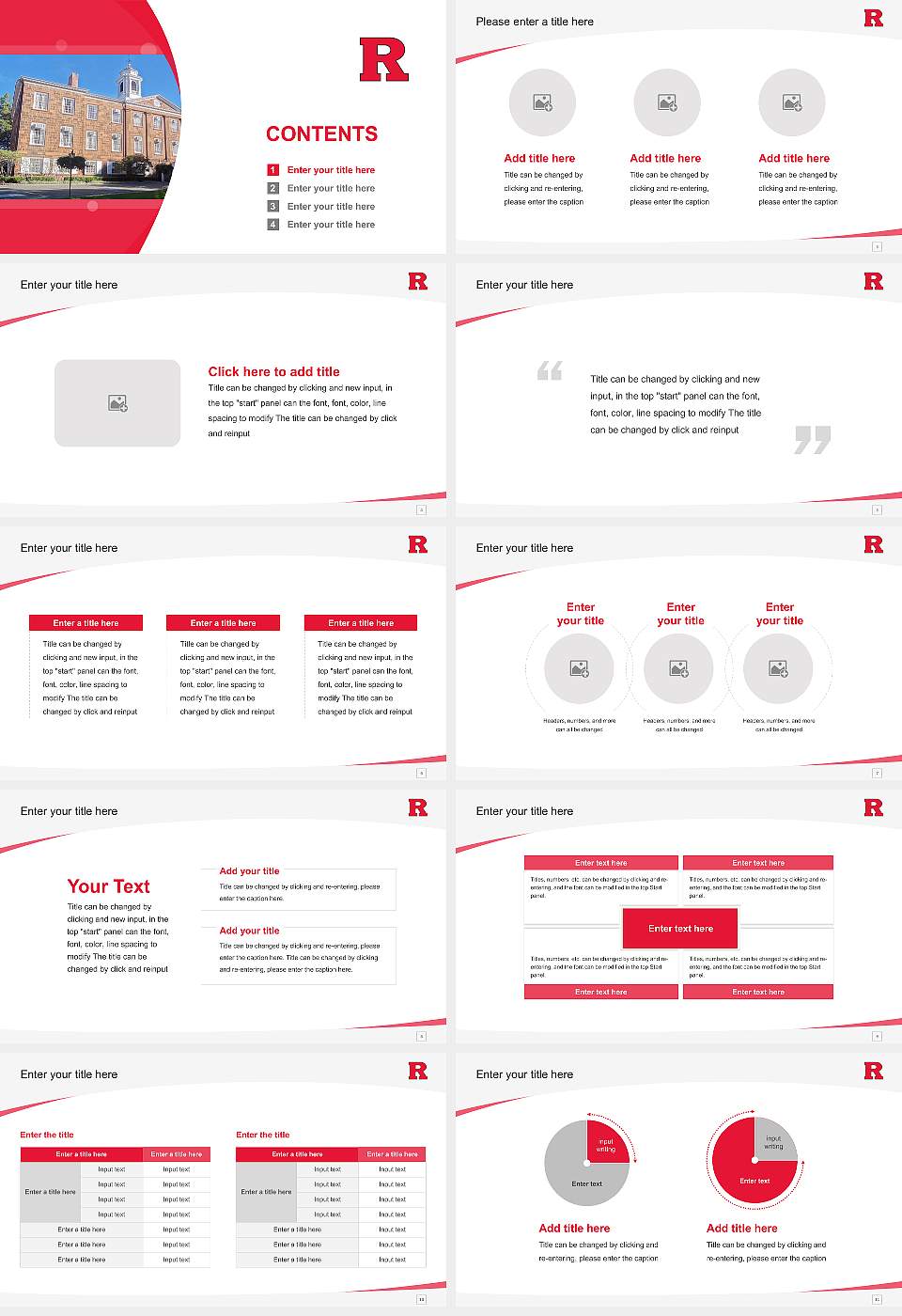Rutgers University-New Brunswick Course/Courseware Creation PPT Template16:9 ratio PPT effect preview image2
