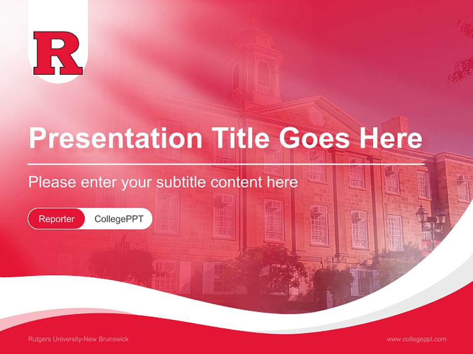Rutgers University-New Brunswick Lecture Sharing and Networking Event PPT Template4:3 ratio PPT effect preview image4
