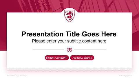 Sacred Heart Major Seminary National Scholarship Defense PPT Template
