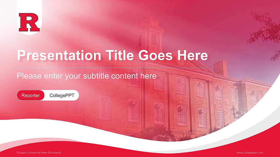 Rutgers University-New Brunswick Lecture Sharing and Networking Event PPT Template16:9 ratio PPT effect preview image