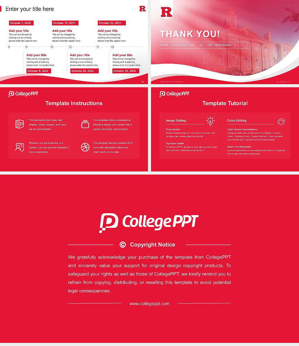 Rutgers University-New Brunswick Lecture Sharing and Networking Event PPT Template16:9 ratio PPT effect preview image4